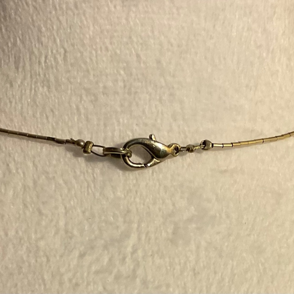 Southwest Style Handmade Sterling Silver and beaded Necklace - Picture 4 of 8
